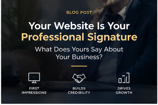 Professional business website displayed as a polished digital first impression